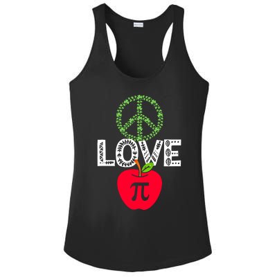 Peace Love Pi Day Outfit Shamrock Lucky Teachers And Students Funny Gift Ladies PosiCharge Competitor Racerback Tank