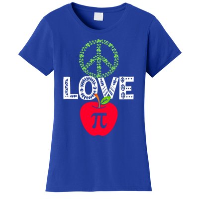 Peace Love Pi Day Outfit Shamrock Lucky Teachers And Students Funny Gift Women's T-Shirt