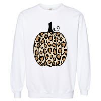 Pumpkin Leopard Print  Garment-Dyed Sweatshirt