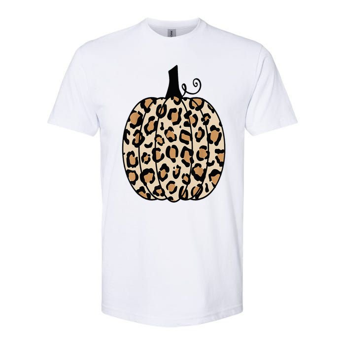 Pumpkin Leopard Print  Softstyle CVC T-Shirt