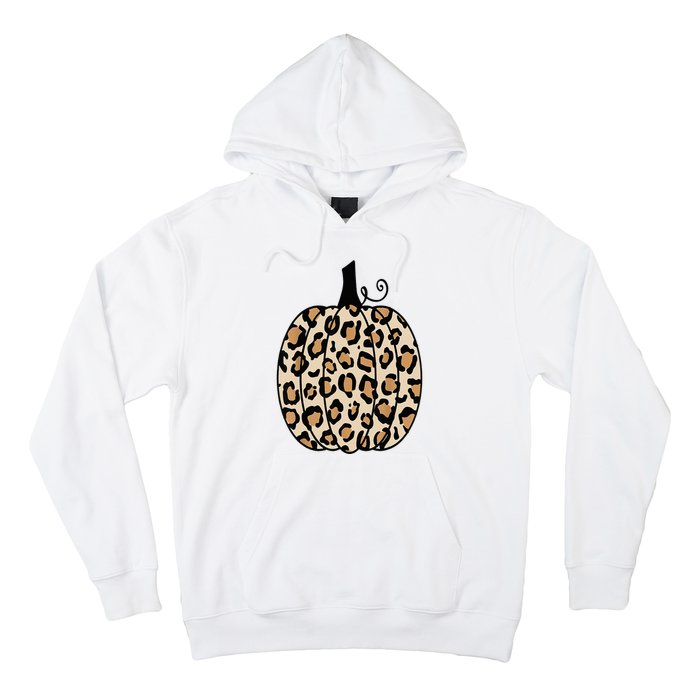 Pumpkin Leopard Print  Hoodie