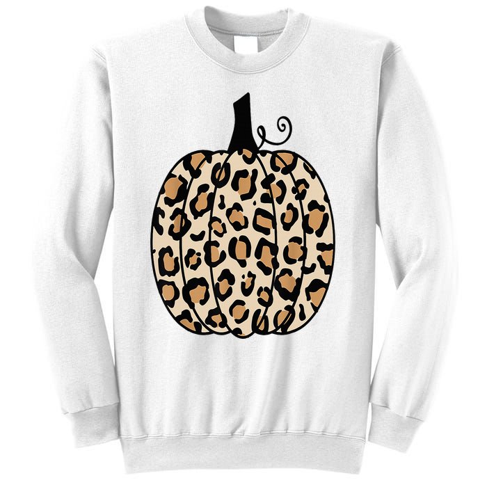 Pumpkin Leopard Print  Sweatshirt