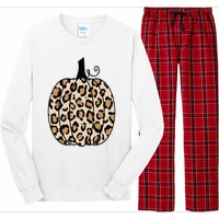 Pumpkin Leopard Print  Long Sleeve Pajama Set