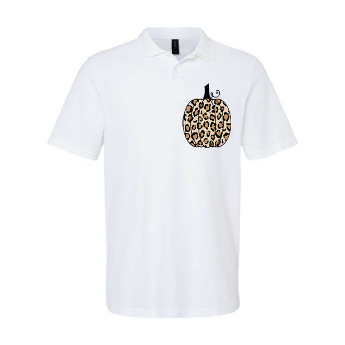 Pumpkin Leopard Print  Softstyle Adult Sport Polo