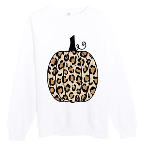 Pumpkin Leopard Print  Premium Crewneck Sweatshirt