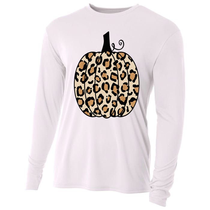 Pumpkin Leopard Print  Cooling Performance Long Sleeve Crew