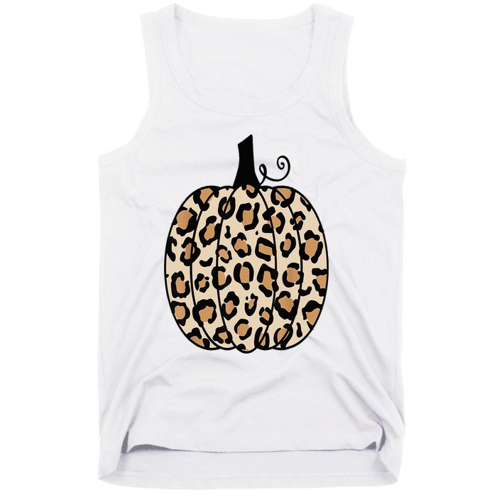 Pumpkin Leopard Print  Tank Top