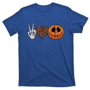 Peace Love Pumpkin Halloween Funny Peace Love Halloween Meaningful Gift T-Shirt