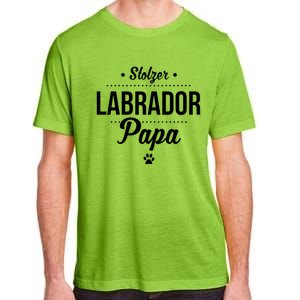 Proud Labrador Papa With Paw Retriever Adult ChromaSoft Performance T-Shirt