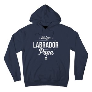 Proud Labrador Papa With Paw Retriever Hoodie