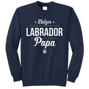 Proud Labrador Papa With Paw Retriever Tall Sweatshirt