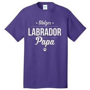 Proud Labrador Papa With Paw Retriever Tall T-Shirt