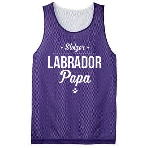 Proud Labrador Papa With Paw Retriever Mesh Reversible Basketball Jersey Tank