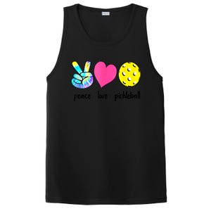 Peace Love Pickleball Retired Ladies Funny Pickleball Gift PosiCharge Competitor Tank