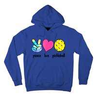 Peace Love Pickleball Retired Ladies Funny Pickleball Gift Hoodie