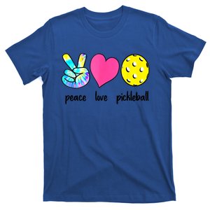 Peace Love Pickleball Retired Ladies Funny Pickleball Gift T-Shirt