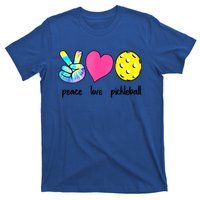 Peace Love Pickleball Retired Ladies Funny Pickleball Gift T-Shirt