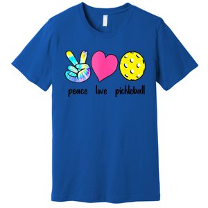 Peace Love Pickleball Retired Ladies Funny Pickleball Gift Premium T-Shirt