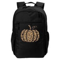 Pumpkin Leopard Print Cheetah Fall Graphic Thanksgiving Daily Commute Backpack