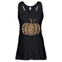 Pumpkin Leopard Print Cheetah Fall Graphic Thanksgiving Ladies Essential Flowy Tank