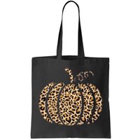 Pumpkin Leopard Print Cheetah Fall Graphic Thanksgiving Tote Bag