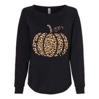 Pumpkin Leopard Print Cheetah Fall Graphic Thanksgiving Womens California Wash Sweatshirt