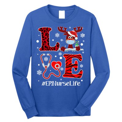 Ph Love Plaid Leopard Christmas Er Nurse Reindeer Great Gift Long Sleeve Shirt