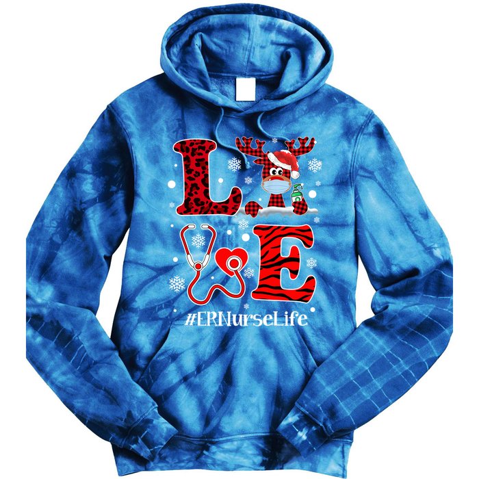 Ph Love Plaid Leopard Christmas Er Nurse Reindeer Great Gift Tie Dye Hoodie