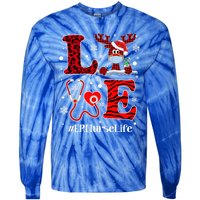 Ph Love Plaid Leopard Christmas Er Nurse Reindeer Great Gift Tie-Dye Long Sleeve Shirt