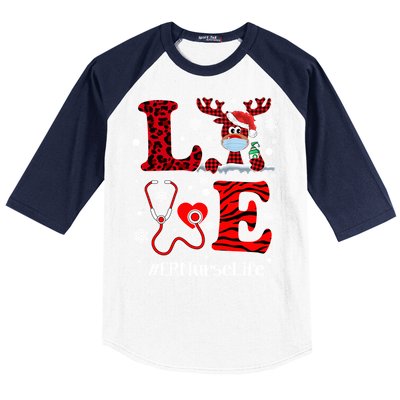 Ph Love Plaid Leopard Christmas Er Nurse Reindeer Great Gift Baseball Sleeve Shirt