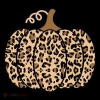 Pumpkin Leopard Print For Women N Fall T-Shirt