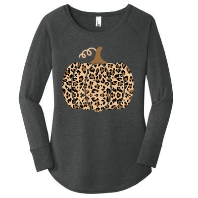 Pumpkin Leopard Print For Women N Fall Women's Perfect Tri Tunic Long Sleeve Shirt