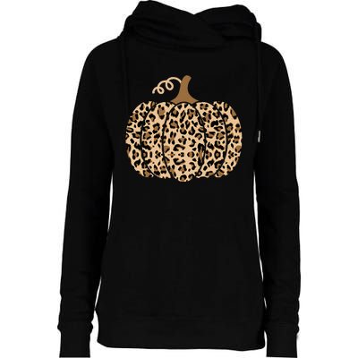 Pumpkin Leopard Print For Women N Fall Womens Funnel Neck Pullover Hood