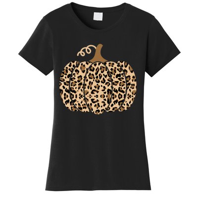 Pumpkin Leopard Print For Women N Fall Women's T-Shirt