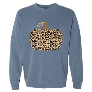 Pumpkin Leopard Print For Women N Fall Garment-Dyed Sweatshirt