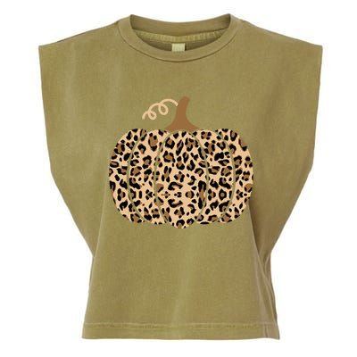 Pumpkin Leopard Print For Women N Fall Garment-Dyed Women's Muscle Tee