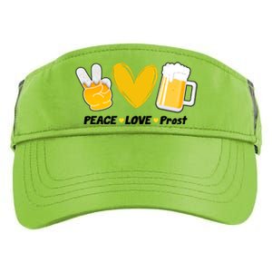 Peace Love Prost Beer Oktoberfest Adult Drive Performance Visor