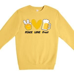 Peace Love Prost Beer Oktoberfest Premium Crewneck Sweatshirt