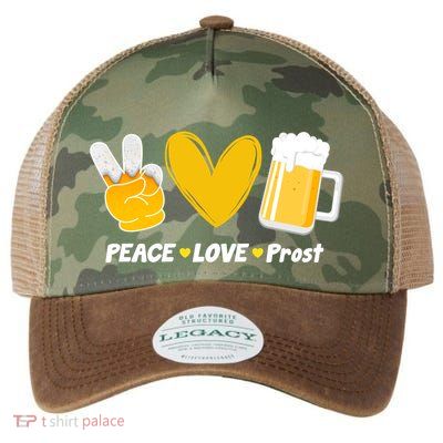 Peace Love Prost Beer Oktoberfest Legacy Tie Dye Trucker Hat