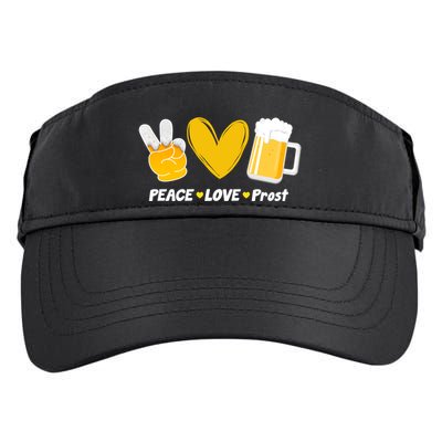 Peace Love Prost Beer Oktoberfest Adult Drive Performance Visor