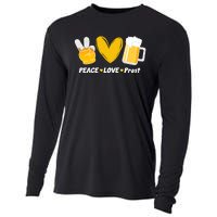 Peace Love Prost Beer Oktoberfest Cooling Performance Long Sleeve Crew