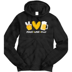 Peace Love Prost Beer Oktoberfest Tie Dye Hoodie