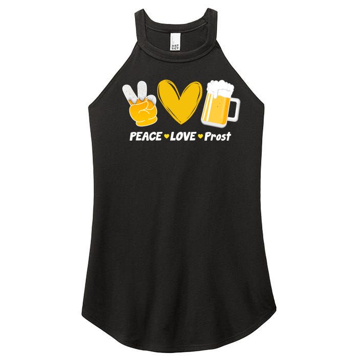 Peace Love Prost Beer Oktoberfest Women’s Perfect Tri Rocker Tank