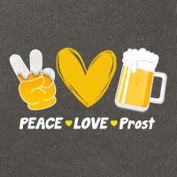 Peace Love Prost Beer Oktoberfest Cotton Canvas Backpack