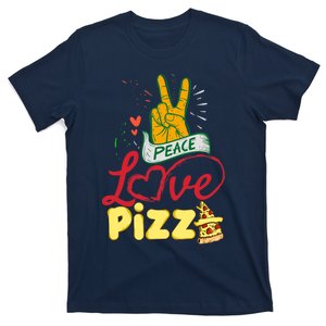 Peace Love Pizza Funny Pizza Gifts T-Shirt