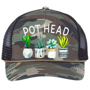 Pothead Love Plant Gardener Pothead Succulent Retro Rope Trucker Hat Cap