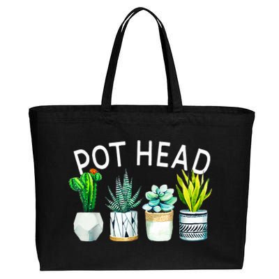 Pothead Love Plant Gardener Pothead Succulent Cotton Canvas Jumbo Tote