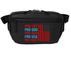 Pro Life Pro God Pro Gun Pro Usa Pro Trump Donald Trump Crossbody Pack