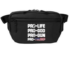 Pro Life Pro God Pro Gun Pro Trump 2020 Conservative Funny Gift Crossbody Pack