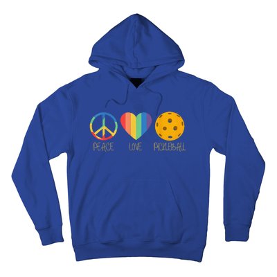 Peace Love Pickleball Funny Pickleball Paddle Player Hoodie